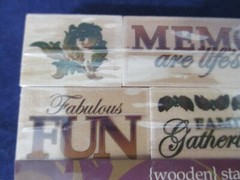 Portfolia Gifted Memories Scrapbook Findings Wooden Stamps Purple Ink Pad New