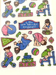 NIP vintage FRANCES MEYER TODDLER GIRL little girl activities stickers scrapbook