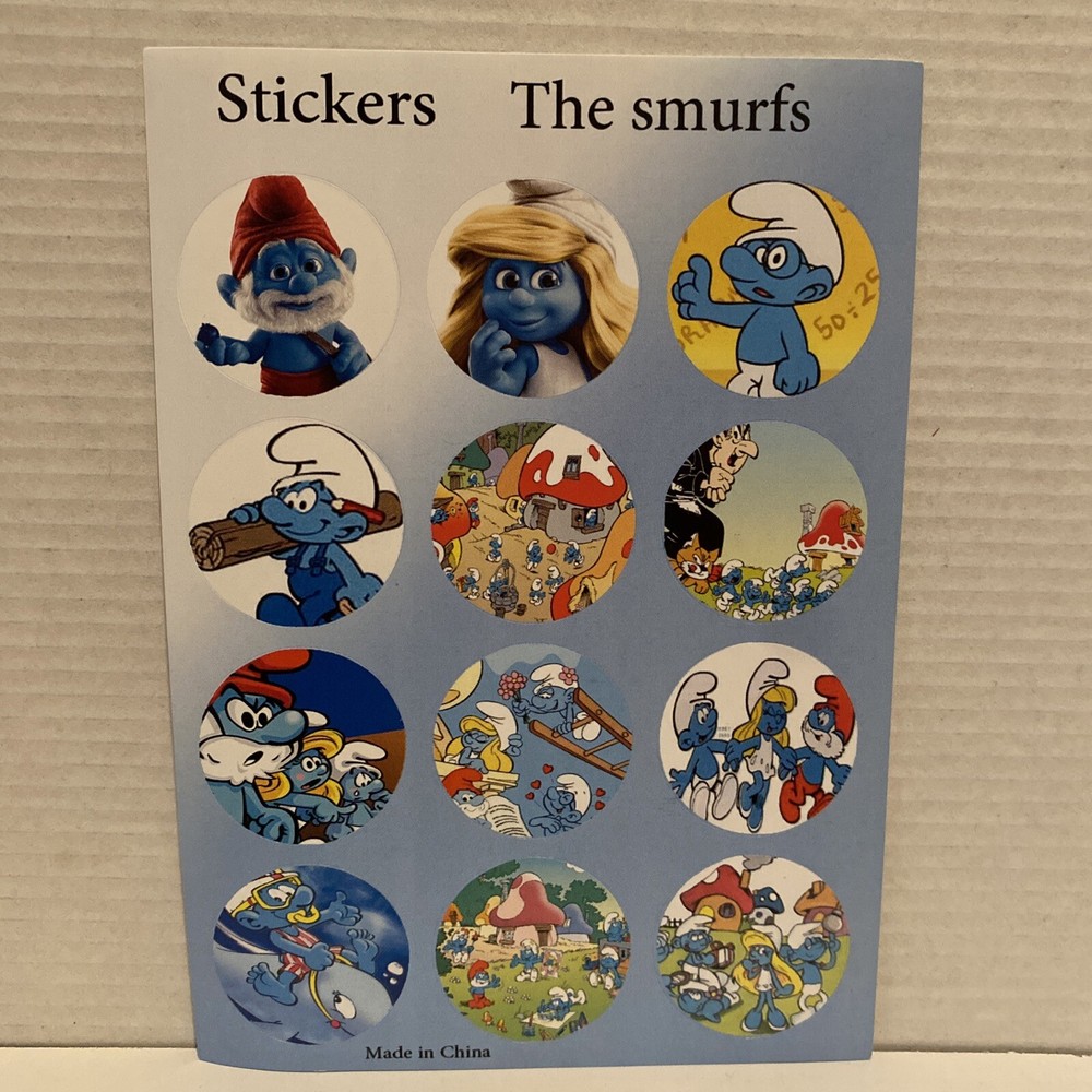 1 Sheet Stickers, The Smurfs , New, For Kids