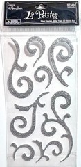 Silver Swirls Stickers Scrapbooking Journal Card Paper Studio
