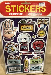 Vtg 1983 SONIA Celebrity Stickers Sealed Mark I Name Stickers