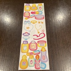 Vtg Beauty Products Stickers Jewelry Nail Polish Lipstick Perfume Necklace Y2K
