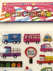 Transportation Stickers Truck Ambulance Scooter Taxi Bus Stop Lot of 2 NEW READ