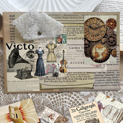 300 Pcs Vintage Aesthetic Washi Stickers – 6 Daily Life Scenery Themes Scrapboo