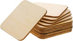 Unfinished Wood Pieces 80 Pcs 3″x3″ inch Wood Board Wooden Squares Wooden Cut…