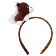 Plush Horse Headbands Festival Theme Event Hairband for Parent Kids Activity