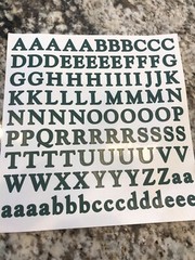 Creative Memories Evergreen Classy ABC/123 Stickers. 1 Set. 1st~ New!