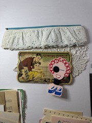 Junk Journal Kit (32+ Pieces of Large Background Sheets, Laces, Postcards, More)