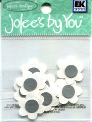 White Posy, flowers scrapbook 3D embellishment Jolee’s by You JJAA073