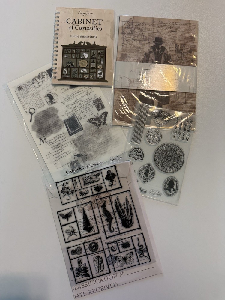 CoraCreaCrafts Junk Journal Scrapbooking Lot Treasure Box Pirates Travel Geology