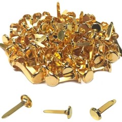 100 Pcs Mini Brass Paper Fasteners Brads Scrapbooking Crafts DIY Projects New