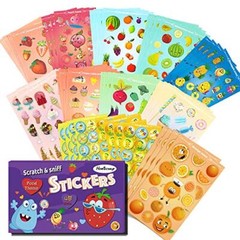 HORIECHALY Scratch and Sniff Stickers, 48 Sheets Smelly Food Theme Stickers