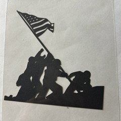 Laser Cut Marine Corps Raising the Flag on Iwo Jima Scrapbooking Silhouette