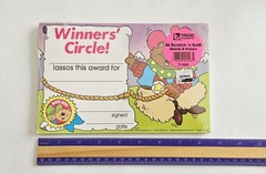 Vtg Trend Scratch N Sniff Awards NIP Winners Circle hats off achievement teacher