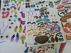 3 Books Funny Faces Sticker Fun Monsters Crazy Spooky DISNEY EMOJI BENDON