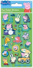 Reusable Green Sparkly Peppa and George Pig Stickers – Perfect for Crafting!
