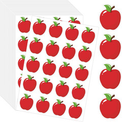 600 PCS Apple Shape Stickers for Kids Crafts, Red Apple Stickers for Teachers Re
