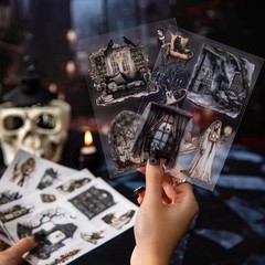 20 Sheets Gothic Witch Stickers Journaling Planner Scrapbooking Decorative Craft