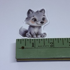 Cute Baby Wolf Animal Sticker Vinyl Decal Journal Wall Fun Art Decor Tc9