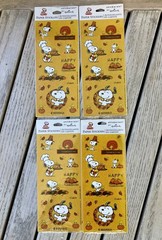 Vintage Hallmark Thanksgiving Sticker Lot Sealed 12 Packs Peanuts , Foil Fall