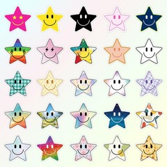 Wercokt 50PCS Smiling Star Stickers, Cute Water Bottle Stickers for Kids, for…
