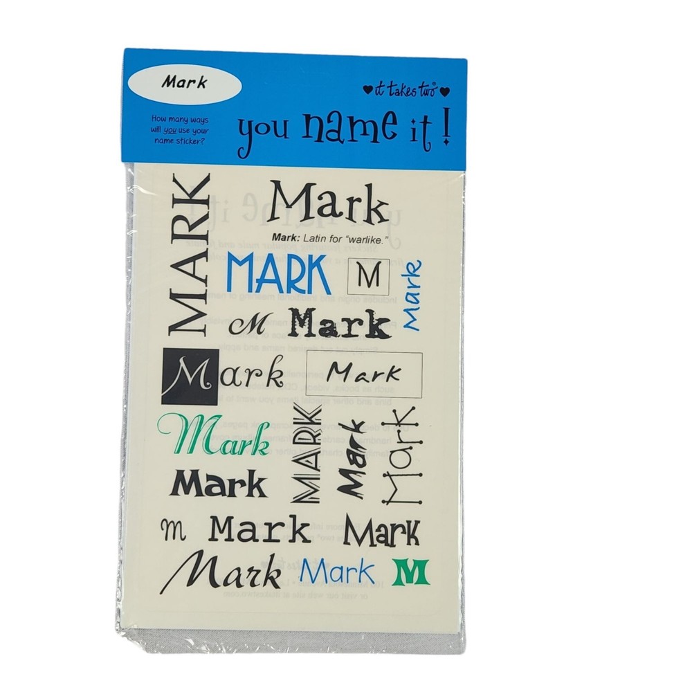Mark Name Sticker Set You Name it By It Takes Two!