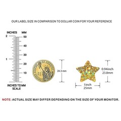 Fiercy 1 inch Gold Star Stickers with 1 in diameter, Holographic