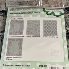 POINSETTIA FRAME – 3D EMBOSSING FOLDER by SUE WILSON & CREATIVE EXPRESSIONS
