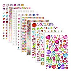 2774PCS Gem Stickers, Self Adhesive Gems for Crafts, Acrylic Bling Multicolor