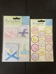 Newborn Baby Themed Dimensional Scrapbook Stickers Lot of 19 Daisy hill Etc