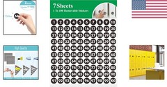 700 PCS Self-Adhesive Black Vinyl Number Labels 1-100 for Smart Organizing