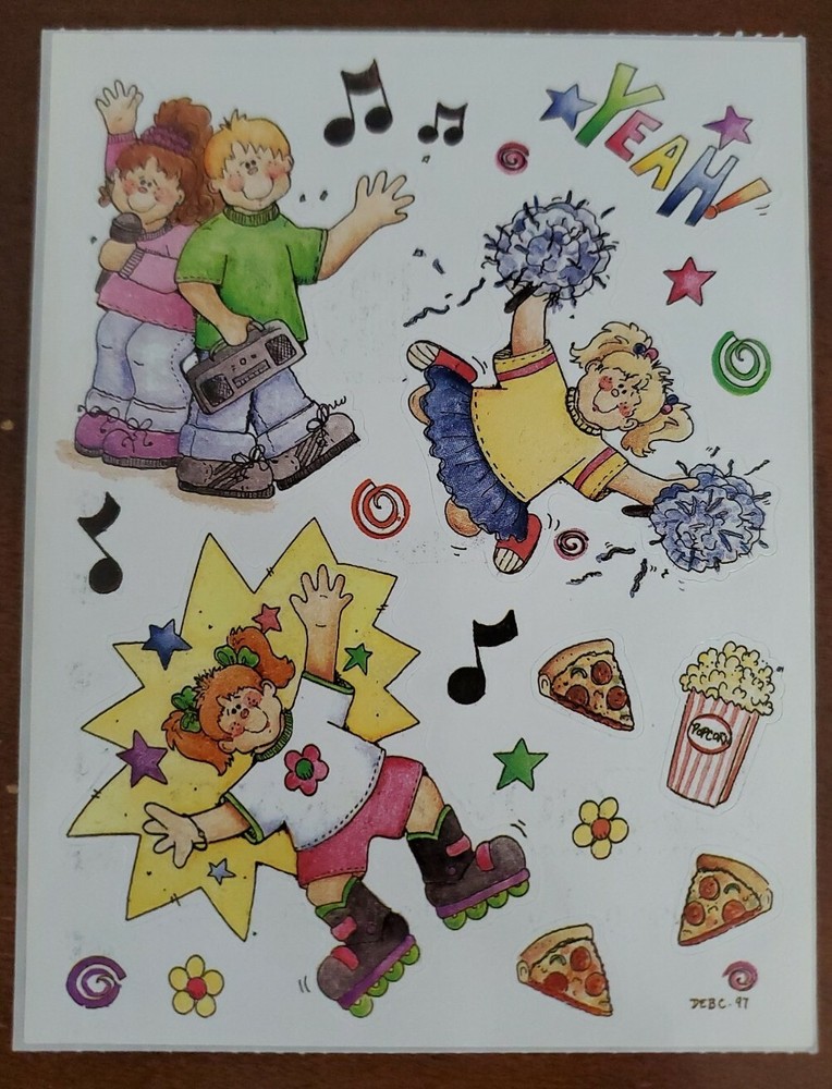 Provo Craft scrapbooking sticker sheet TEEN GIRLS by Debbie Crabtree Lewis