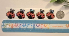 15 Lady Bug Stickers/Sparkly Lady Bug Stickers/Holographic Bug Stickers