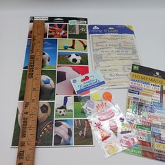 Lot of 4 Sticker Packages Soccer Inspirational Birthday & More