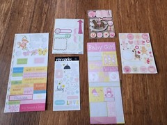 Vintage Lot Scrapbook Stickers Baby Girl Mixed Various Baby Theme Partials #4