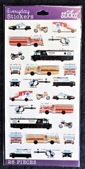 26pc Emergency Vehicle Stickers EKSuccess Sticko Everyday Fire Truck Police +++