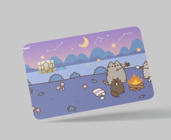 PUSHEEN CAT , 2 pc credit card skin & DEBIT CARD,TROLLEY & GYM