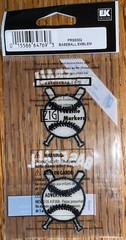 Sticko Prep Rally Baseball Title Embroidered Ball Bats Sports Scrapbook Stickers