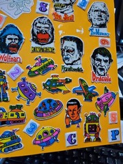 Stickers 1980’s puffy Baby Marvin Googly Eyes Food Monsters Hallmark Bugs + used