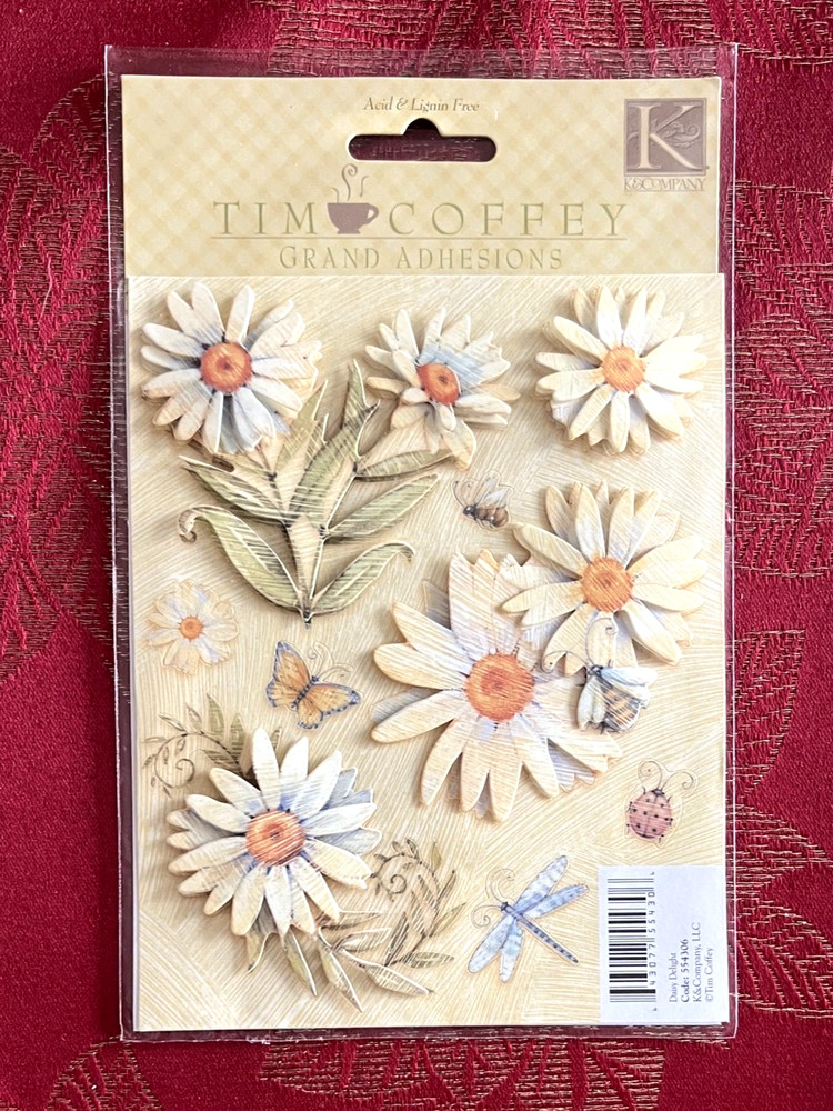 RARE DAISY TIM COFFEY K & COMPANY 3D STICKERS