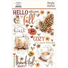 SS Rub-on Stickers Autumn Breeze Fall Leaves Sweater Weather Fox Pumpkins Cozy