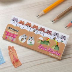 120 Pages Cute Animal Sticker Bookmark Marker Memo Index Tab Sticky Post Notes