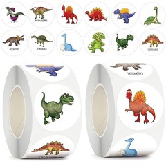 1000pcs Round Dinosaur Stickers for – Teacher Reward & Potty Training Sticker…