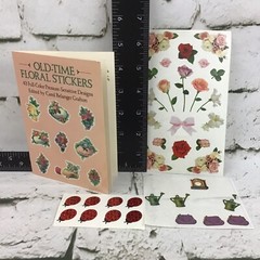 Assorted Sticker Lot Rose Floral Watering Cans Lady Bugs Scrapbooking Collectors