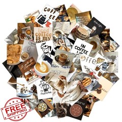 Flurendo coffee aesthetic stickers Colourful-c3