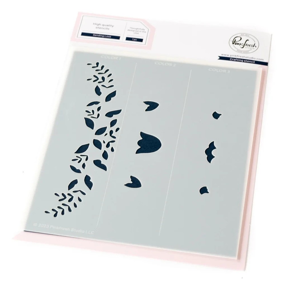 PINK FRESH – HIGH QUALITY STENCILS – SENDING LOVE