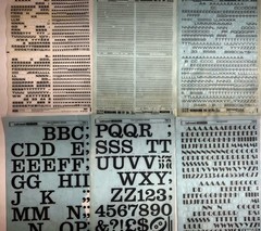 Letraset Chartpak Formatt Various Fonts- Letters Numbers~ 10pt-144pt ~33 Sheets