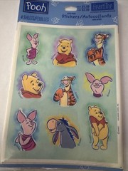 New Disney Pooh & Friends Stickers 4 Sheets. Tigger, Pooh, Piglet Heartline