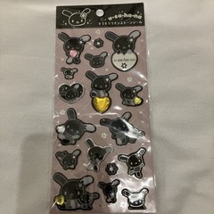 Brand New Sanrio Monotone Stone USAHANA Sticker Sheet