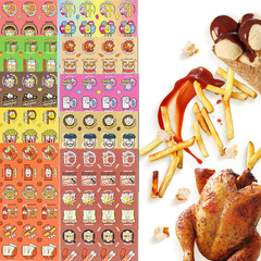 Scratch and Sniff Stickers, 576 Pieces Fruits and Foods Smelly Stickers, 24 Scen